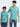Sky Blue Printed Father and Son Shirts