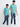Sky Blue Printed Father and Son Shirts