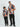 Flower Printed Grey father and son matching shirt