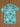 Cadet Blue Flower Print Shirt Boy
