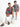 Zebra Printed Red Blue Father and Son Matching Shirts