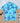 Boys Tropical Flower Printed Shirt Sky Blue