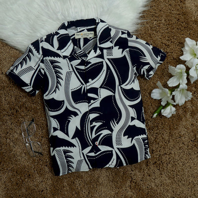 Dark Navy Printed 2 piece dress boy