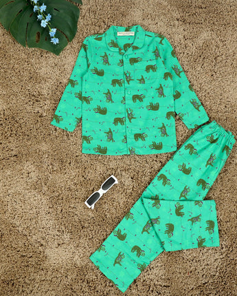 Green Night Suit for 6 Year Old Boy 