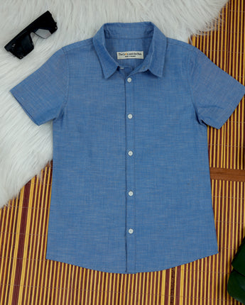 Check Blue Shirt for Boys