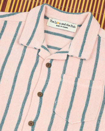 Boys Shirt & Short Co-Ord Set Baby Pink