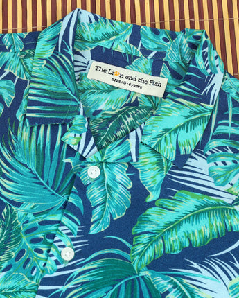 Hawaiian Tropical Blue Shirt