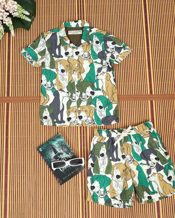 Paw Printed Two Piece Sets for Boys