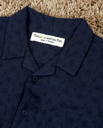 Boys Embroidery Shirt Dark Navy