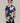 Boys Shirt & Short Co-Ord Set Flower Print Navy Blue