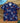 Boys Fish & Flower Print Polyknit Shirt Light Navy Blue