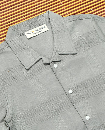 Boys Grey Shirt - Lion & Fish