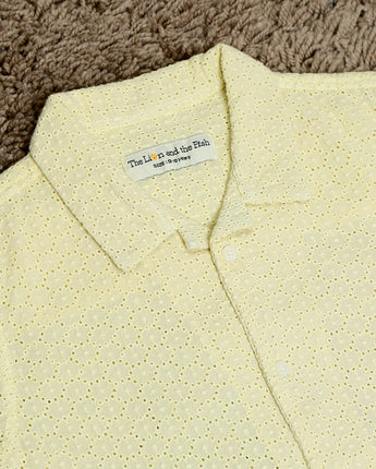 Boys Embroidered Shirt Lemon Yellow