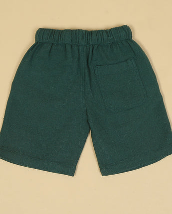 Boys Solid Short Forest Green