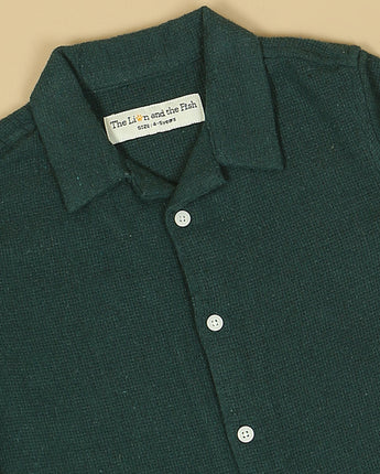 Boys Solid Shirt Forest Green