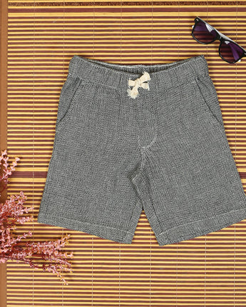 Boys Solid Short Silver Grey