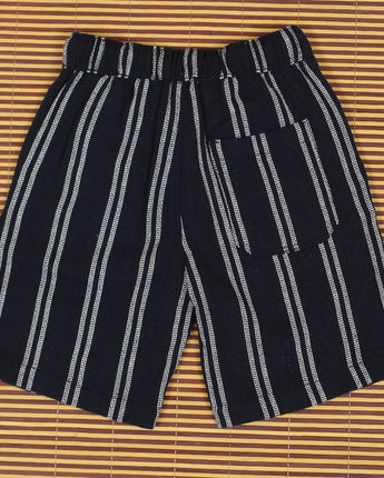 Boys Striped Short  Navy White