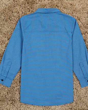 Blue Checkered Full Sleeve Shirts for Boy