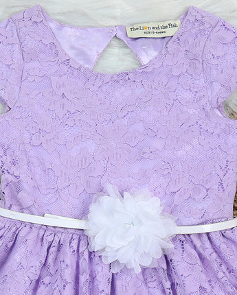 Purple Short Frock for Girls 