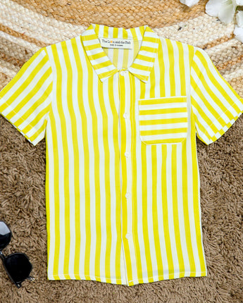 Yellow Boys Striped Shirt