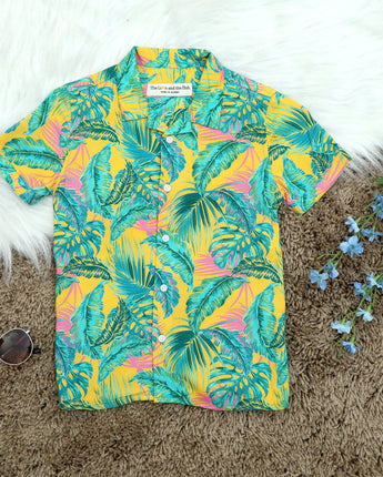 Hawaiian Tropical Yellow Shirt