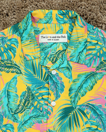 Hawaiian Tropical Yellow Shirt