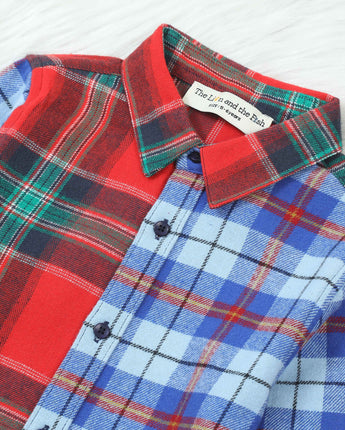 Boys Tartan Checkered Shirt Multi Coloured