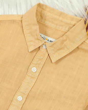 Boys OverDyed Full Sleeve Shirt British Tan