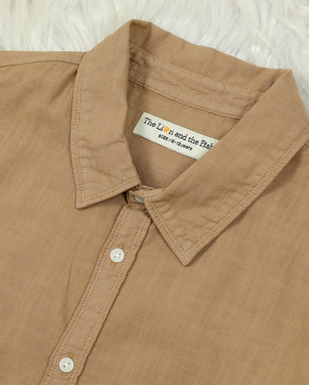 Boys OverDyed Full Sleeve Shirt Sandstone