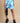 Boys Tropical Flower Printed Short Sky Blue