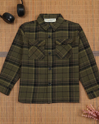 Checkered Double Pocket Shirts for Boys 