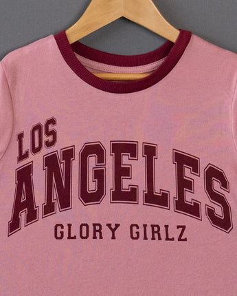 LA Peach Rib Tshirt For Girls