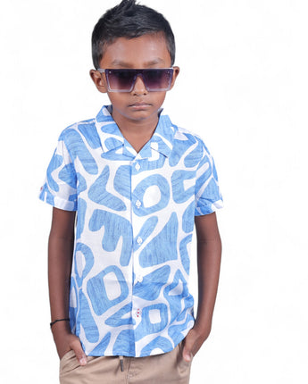 Zaraffah Boys Ocean Blue Shirt