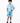 Boys Zaraffah Printed Shirt & Short Co-Ord Set Pastel Blue