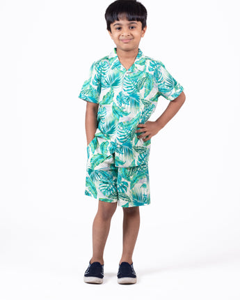 Boys Ivory Printed Co Ord Set